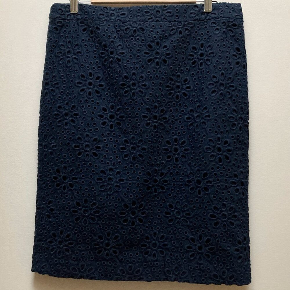 NWOT J Crew Navy Floral No. 2 Pencil Skirt